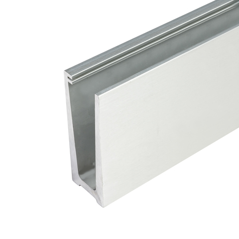 Profil aluminiowy górny ELOX/ Glass t: 12,00-21,52 mm, G/h = 1 kN, L=2500 mm | AL/01-25/E | https://lkinox.com/produkty-stal-nierdzewna/