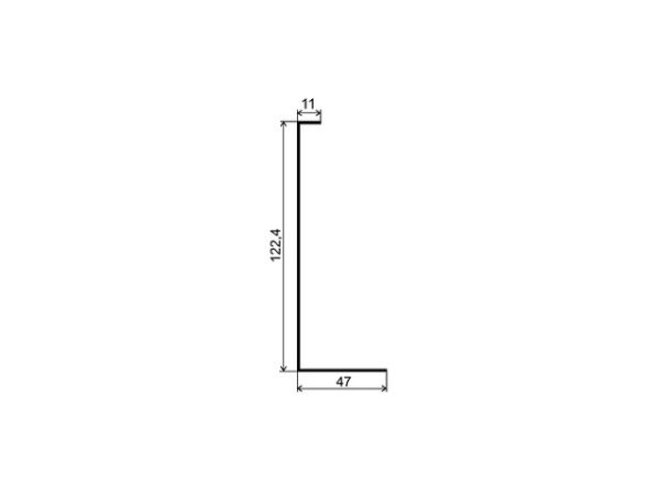Maskownica do profila aluminiowego bocznego szlif /AISI 304/L=2500mm | L04/AL-02/4S | https://lkinox.com/produkty-stal-nierdzewna/